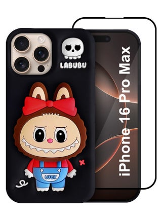 2Packs Case Cover Soft Silicone for Apple iPhone 16 Pro Max Labubu Elegant Protection and Quad-Camera Precision Cutout - Black - pzsku/Z1BADCAE9155BAC66007BZ/45/1749198992/0e1b1e2c-540e-4c52-9c6d-88d9076e8a0c
