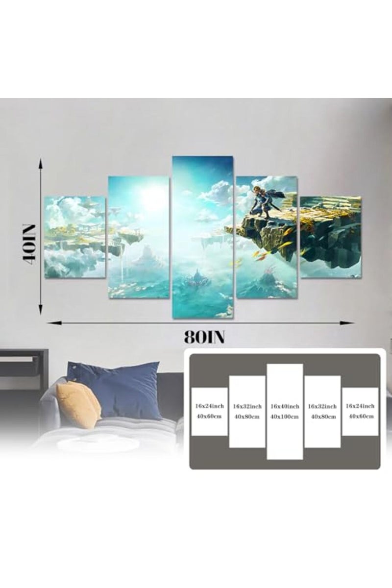 KAIWALK Gaming Poster Tears of the Kingdom Video Game HD Print on Canvas Painting Wall Art for Living Room Decor Boy Gift (With Frame) - Image 2