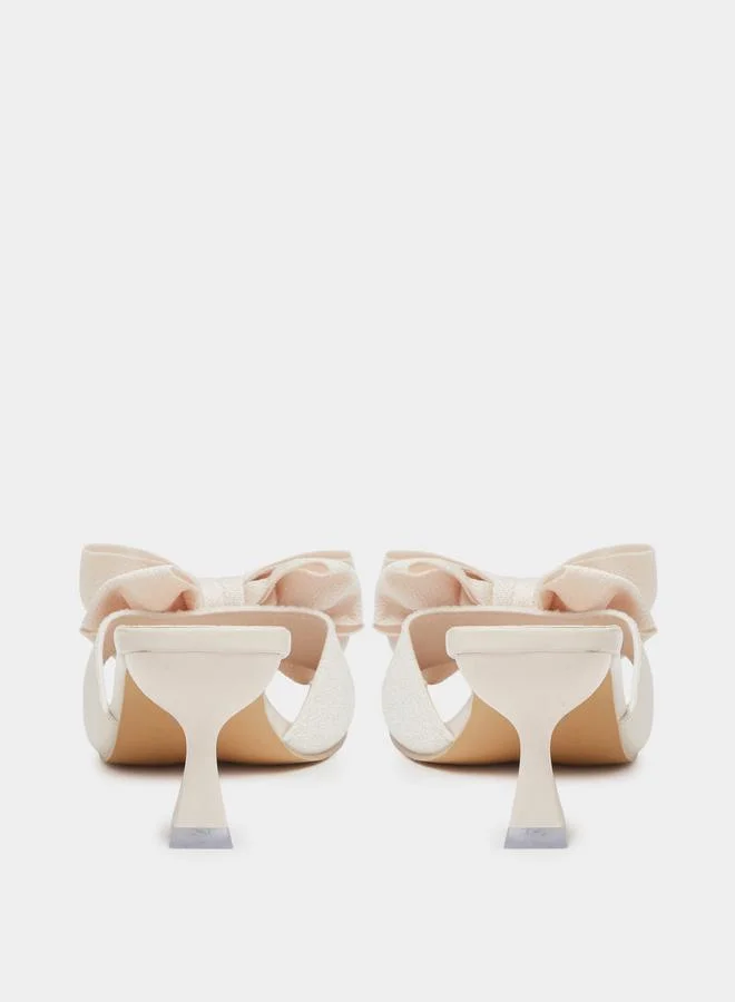 Take Two  Beige Square Toe Stiletto Heels for Women | Best Price UAE
