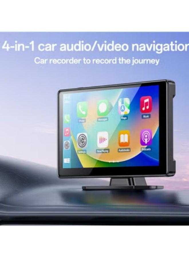 Yesido KM18 9-Inch CarPlay Center Console – Portable Touch Screen Car Multimedia Player with Wireless CarPlay & Android Auto, Rear Camera, Driving Recorder, GPS Navigation, Bluetooth & WiFi – Black - Image 2