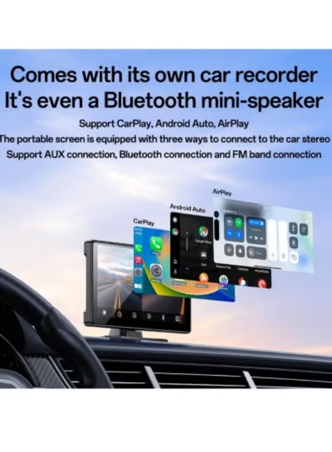 Yesido KM18 9-Inch CarPlay Center Console – Portable Touch Screen Car Multimedia Player with Wireless CarPlay & Android Auto, Rear Camera, Driving Recorder, GPS Navigation, Bluetooth & WiFi – Black - Image 3