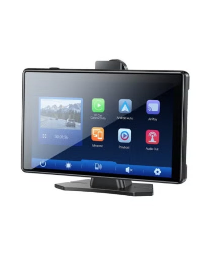 Yesido KM18 9-Inch CarPlay Center Console – Portable Touch Screen Car Multimedia Player with Wireless CarPlay & Android Auto, Rear Camera, Driving Recorder, GPS Navigation, Bluetooth & WiFi – Black - Image 1