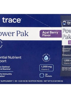 Trace Minerals Power Pak Acai Berry 30 Stick Packets 0.22 oz (6.1 g) Each 