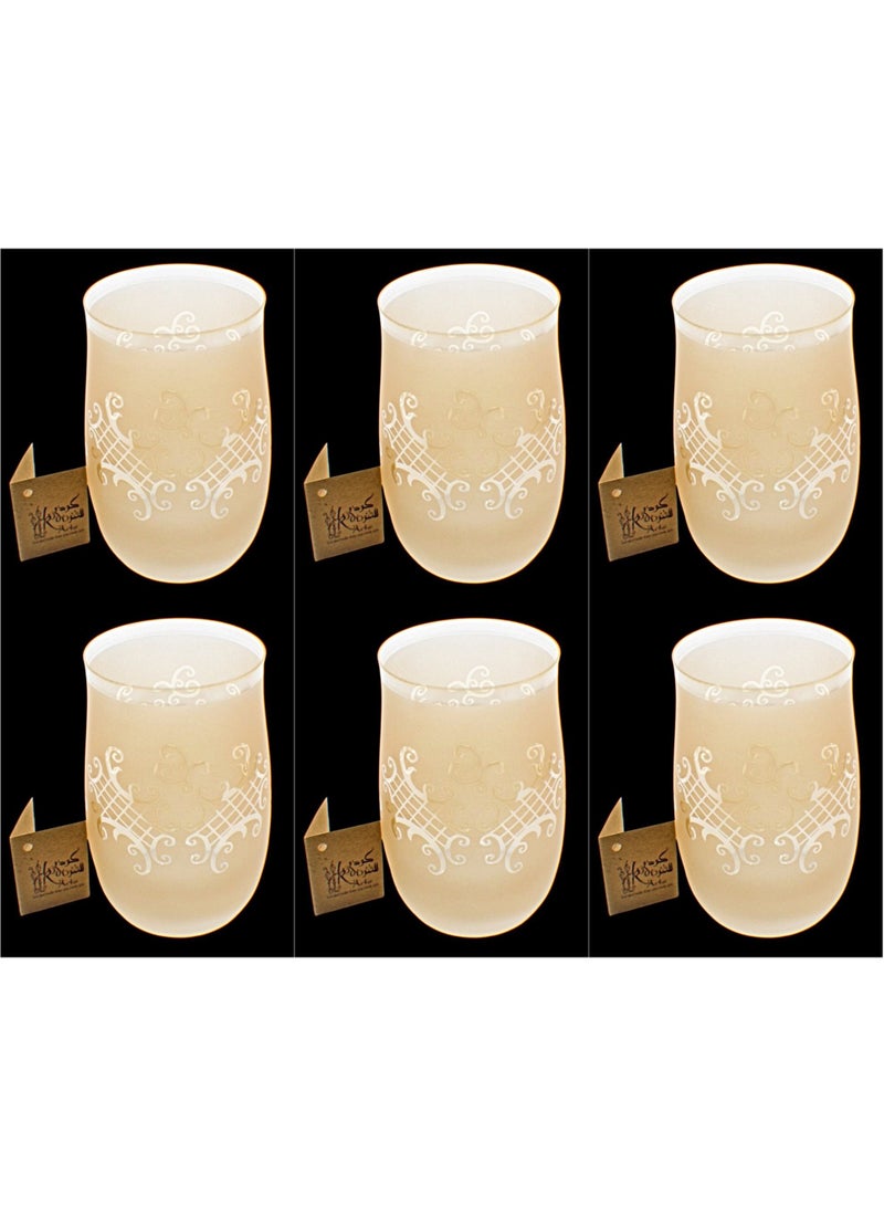 كودو آرتس أكواب زجاج للماء او العصائر مزخرفة - Image 1