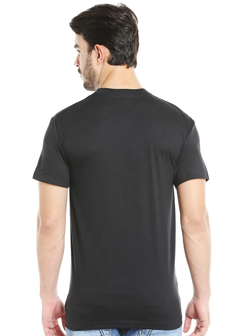 BYC MEN'S V-NECK COTTON T-SHIRT (PACK OF 3) - BLACK