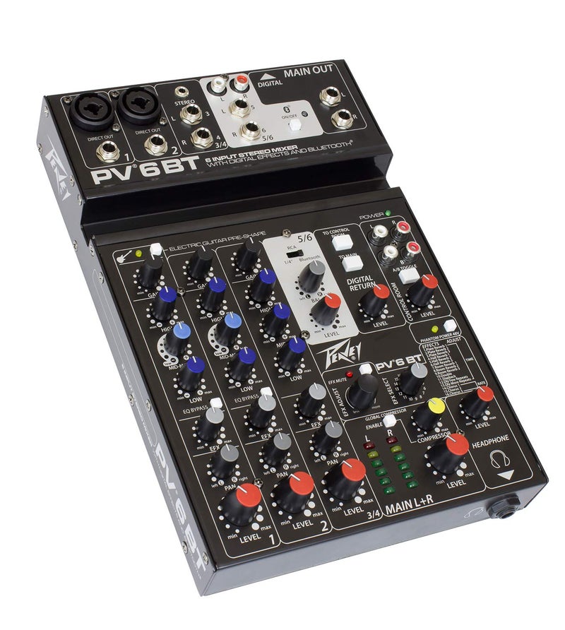 Peavey PV 6 BT 6 Channel Compact Mixer with Bluetooth - Image 4