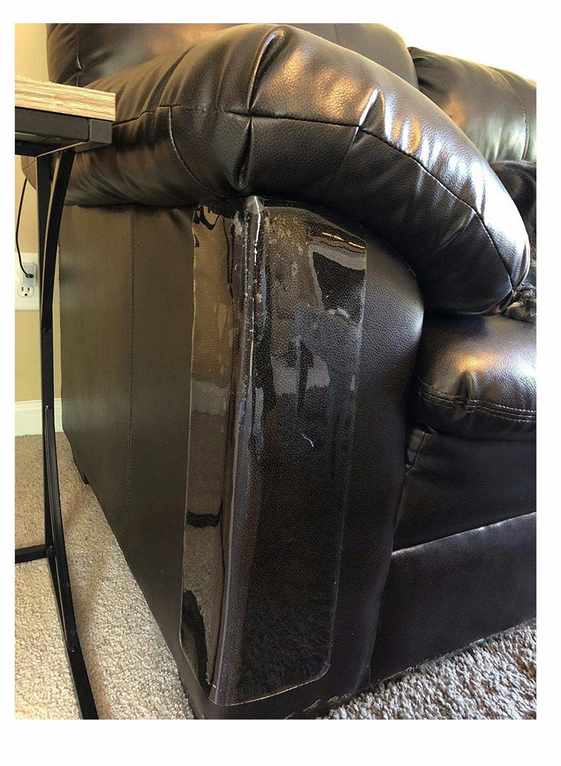 Premium Flexible Vinyl Furniture Scratch Protector Guards with Pins for Protecting Your Upholstered Furniture Cat Scratch Deterrent Pad Anti-Scratch Furniture Protectors Set 6 Packs - Image 4