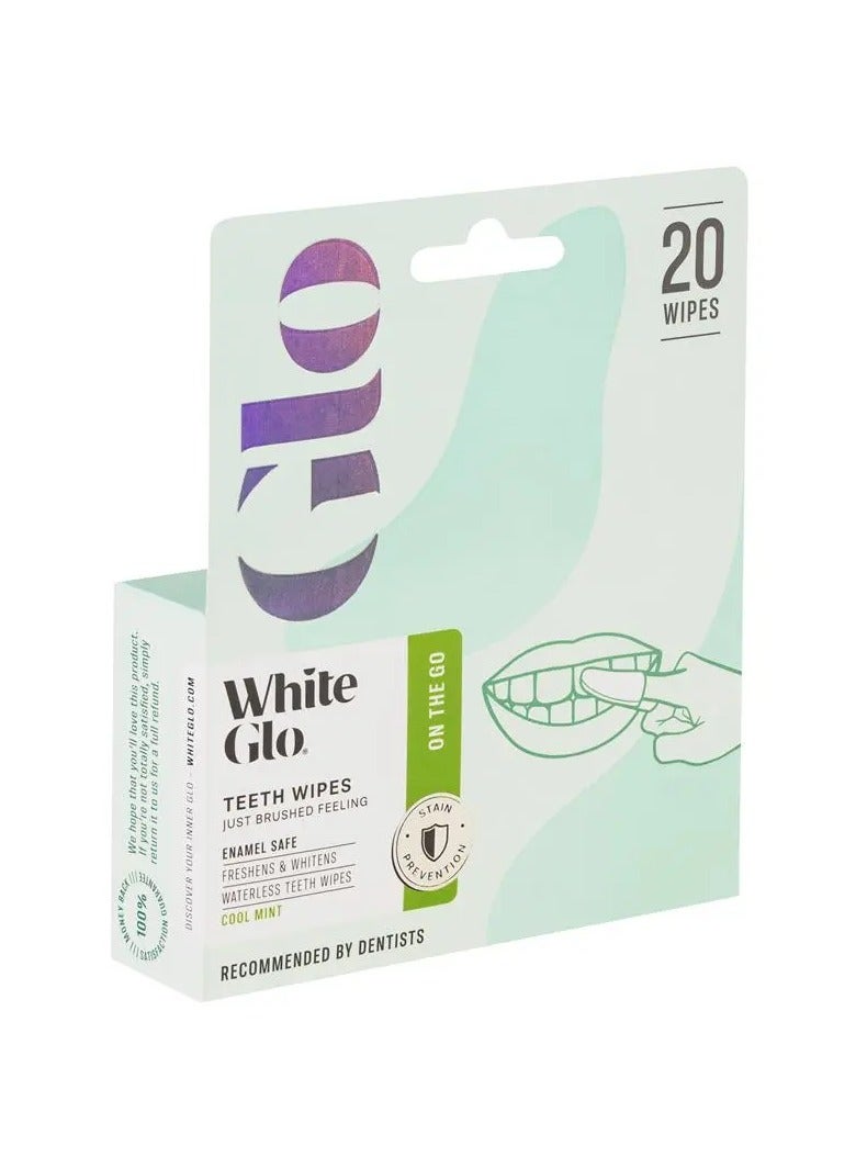 وايت غلو وايت جلو مناديل تنظيف الاسنان شعور مماثل لتفريش الاسنان - Image 2