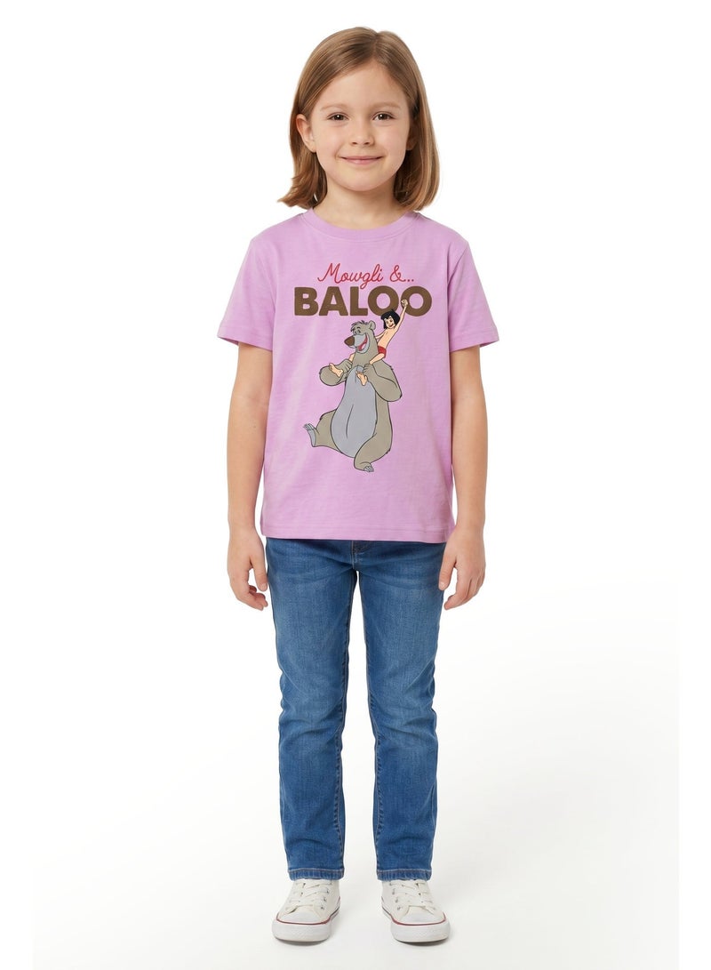 Disney Mowgli & Baloo Girls’ Oversized Drop Shoulder T-Shirt – Casual Relaxed Fit Tee - Image 4