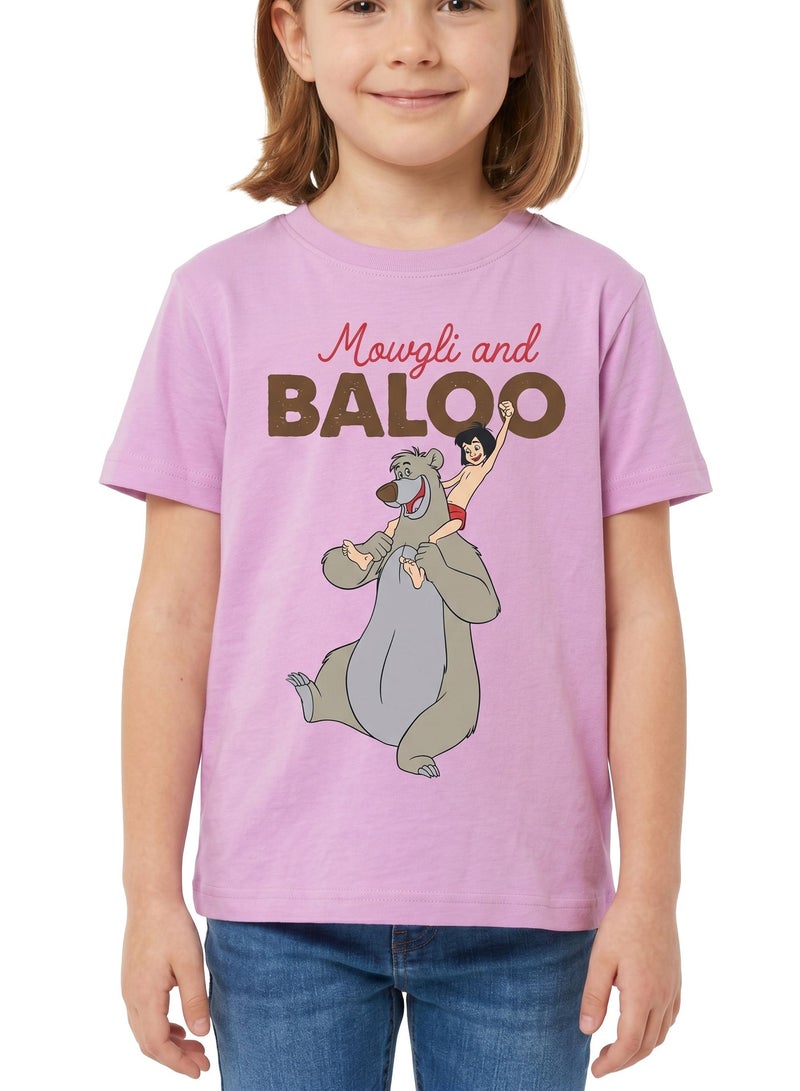 Disney Mowgli & Baloo Girls’ Oversized Drop Shoulder T-Shirt – Casual Relaxed Fit Tee - Image 3