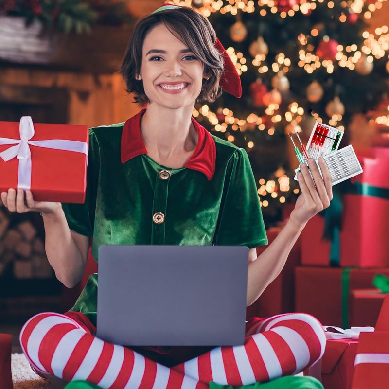 Tarpop طقم ترقية الجني المرن لعيد الميلاد مع أدوات خياطة ومقصات خياطة بلاستيكية وزهور صغيرة ونقاط غراء لجعل جنيك مرنًا وقابلًا للانحناء 2 - Image 5
