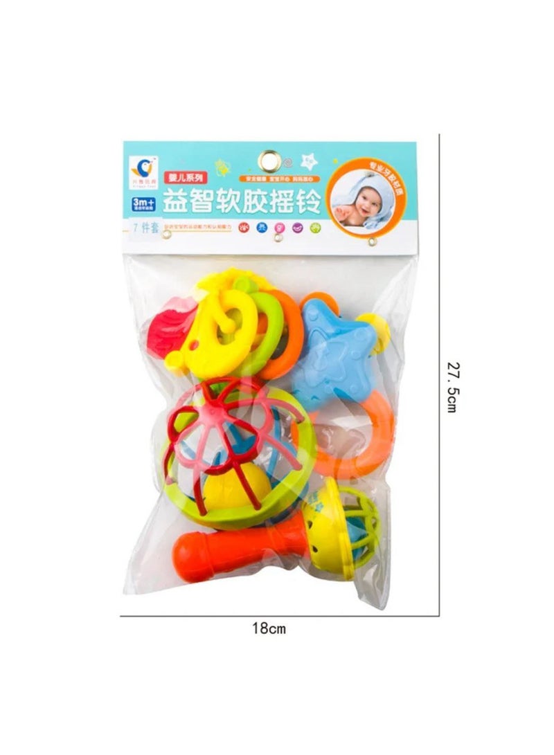 كيس شخاليل وعضاضات للاطفال 7 قطع - Image 2