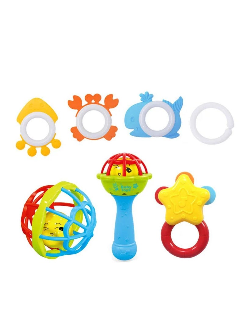 كيس شخاليل وعضاضات للاطفال 7 قطع - Image 3