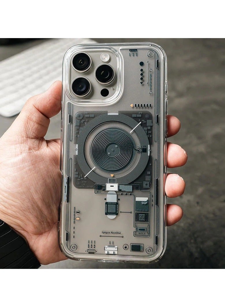 عام **غطاء مغناطيسي واقي متوافق مع iPhone 16 Pro Max - غطاء هاتف شامل مع حامل مخفي متوافق مع MagSafe ومضاد للسقوط.** - Image 1