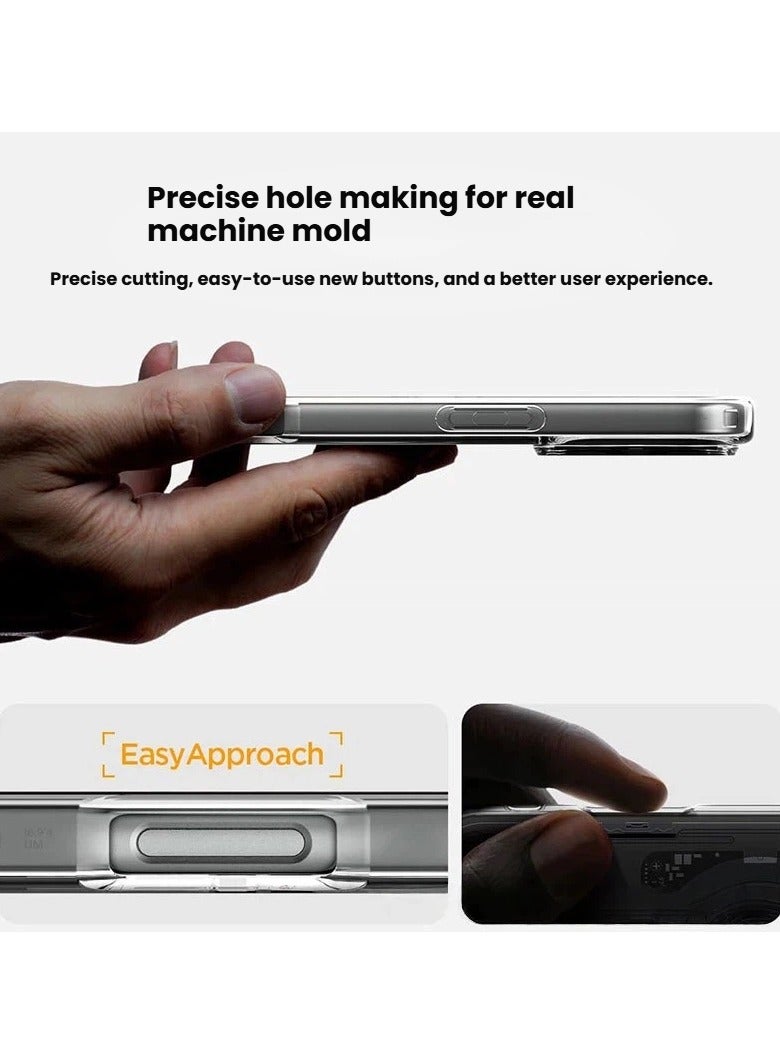 عام **غطاء مغناطيسي واقي متوافق مع iPhone 16 Pro Max - غطاء هاتف شامل مع حامل مخفي متوافق مع MagSafe ومضاد للسقوط.** - Image 3