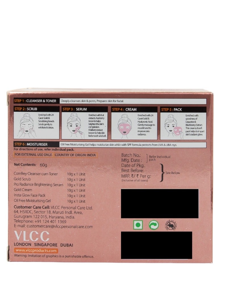 VLCC VL GOLD FACIAL KIT for Sensitive Skin - Image 4