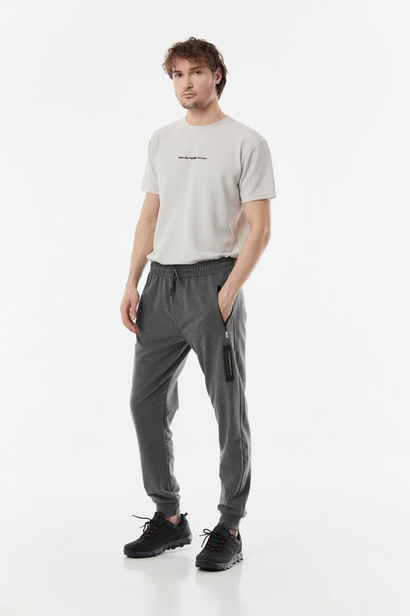 FullaModa Printed Pocket Zipper Sweatpants