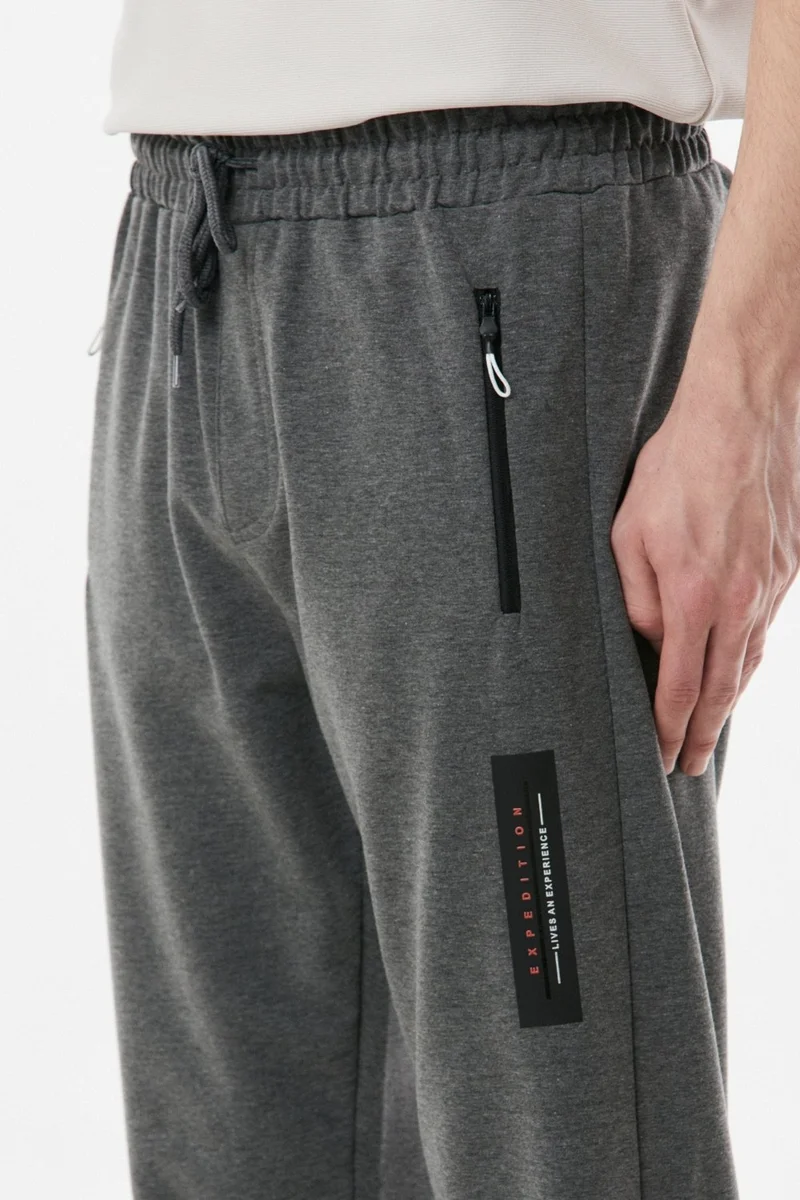 FullaModa Printed Pocket Zipper Sweatpants