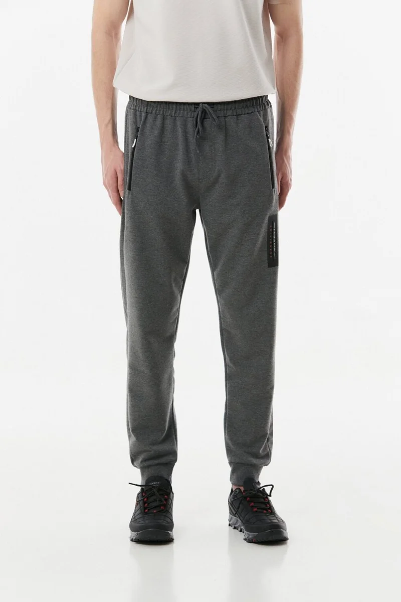 FullaModa Printed Pocket Zipper Sweatpants