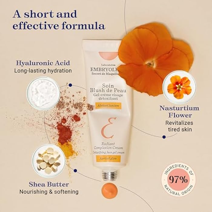 Embryolisse Radiant Complexion Cream. Hybrid Makeup & Face Moisturizer with Hyaluronic Acid & Shea Butter. Illuminating Care for Glowing Skin, 1.01 Fl.Oz. - Image 4