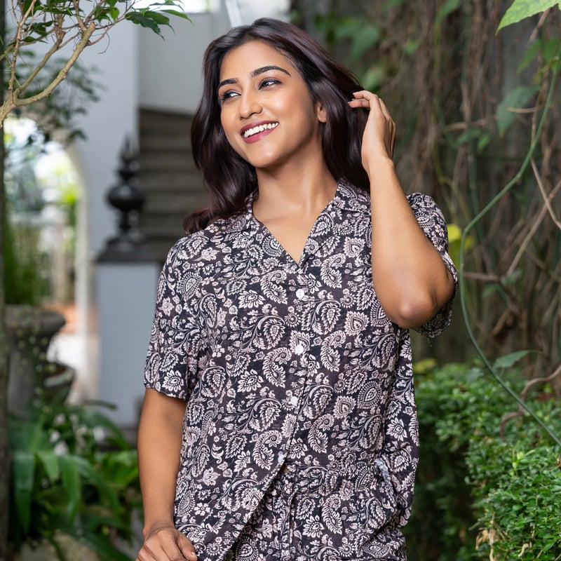 Aadaraya Pyjama Short Set Shirt and Shorts - Image 4