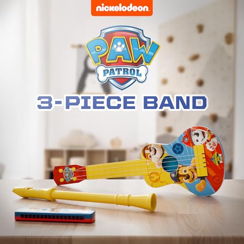 Lollipop Paw Patrol Adventure 3Piece Band Set Rescue Harmonica Ukulele and Flute Trio Toddler Musical Instruments Set - Image 5