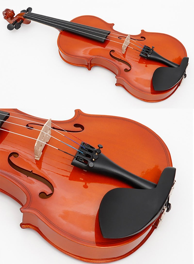 Mike Music Mike Music 1/2 Violin Set Full Size Student Violin for Beginner Fiddle Violin Starter Kit for Kids Adults with Brazilwood Bow, Extra E-1st String, Violin Sticker, Bridge, Rosin and Lightweight Case  - Image 4