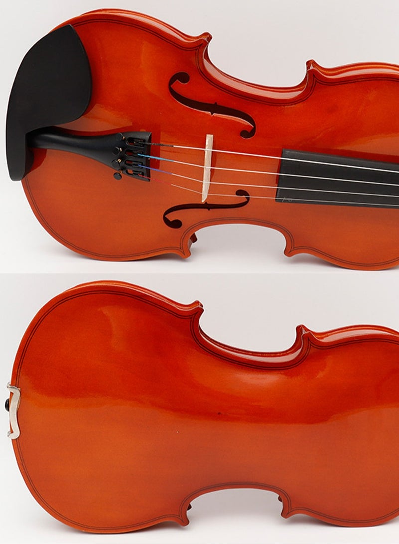 Mike Music Mike Music 1/2 Violin Set Full Size Student Violin for Beginner Fiddle Violin Starter Kit for Kids Adults with Brazilwood Bow, Extra E-1st String, Violin Sticker, Bridge, Rosin and Lightweight Case  - Image 5