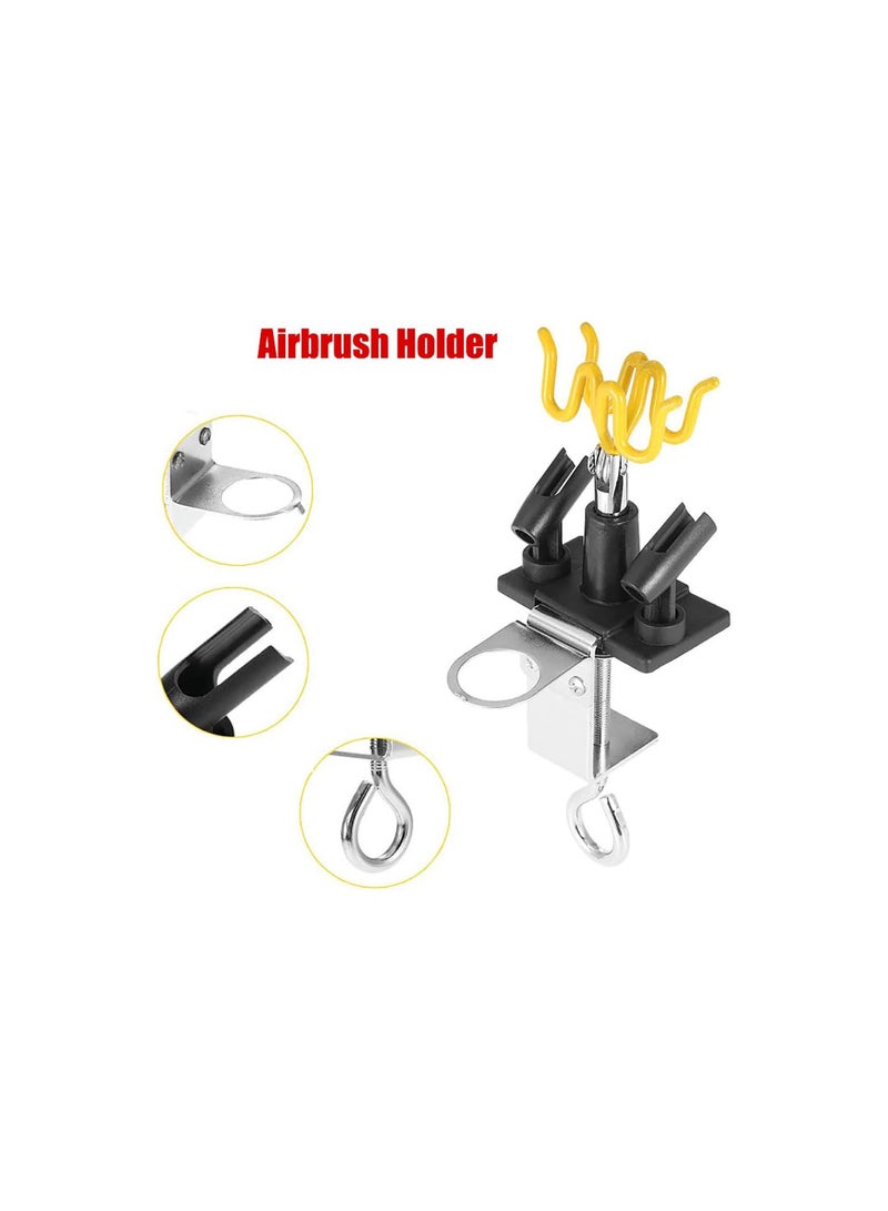 GGOOT Removable Bracket Airbrush Holder Set Table-Mount Clamp-on Station Gravity Stand Holds Up to 4 Airbrushes, Easy to Grab  - Image 2