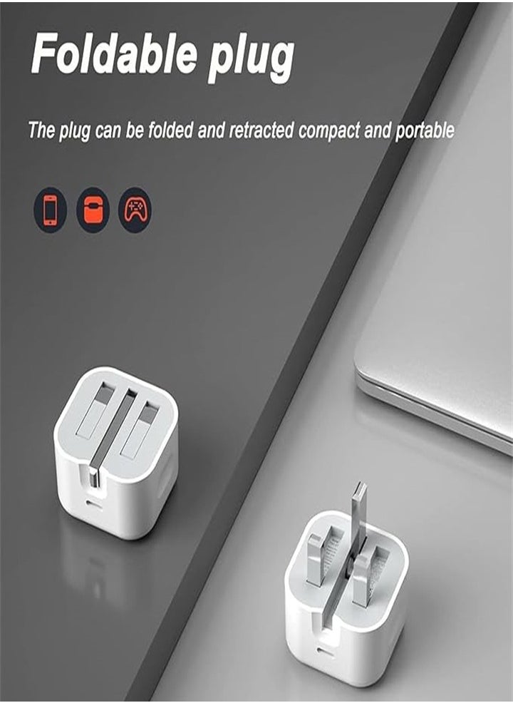 Generic - iPhone 20W Fast Charger | USB C Fast Wall Charger with 1m USB C to Lightning Cable, Compatible with iPhone 14/14 Pro/14 Pro Max/13/12/SE2020/11/XR/XS Max/X/iPad - Image 1