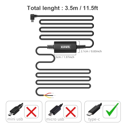 KAWA Dash Cam Hardwire Kit, Copatible with D11, MINI 3, MINI 3Pro - Image 2