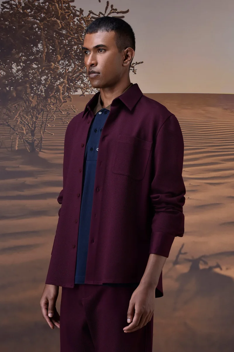 Genes Lecoanet Hemant Cherry Lacquer Double JerseyÂ Shirt
