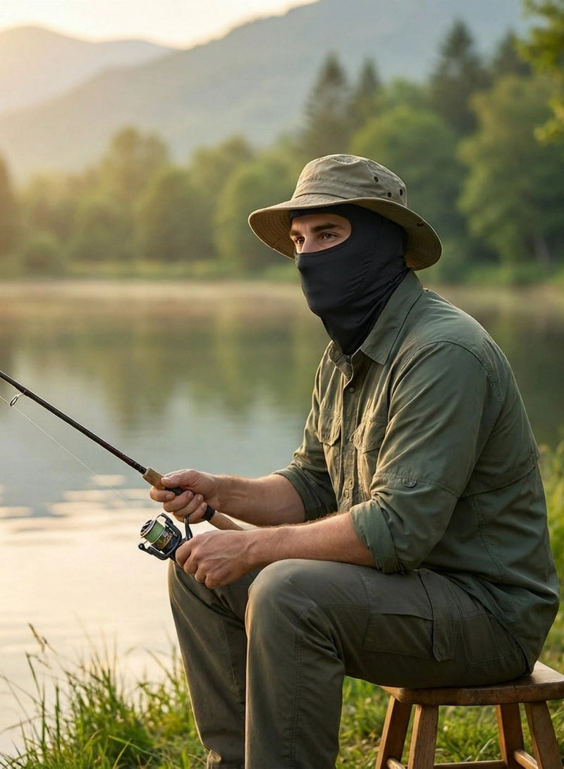 KUTONTECH Breathable Full Face Mask for Outdoor Sports, Ice-Silk Cycling Hood, Outdoor Sun Protection Hood, Lightweight Windproof & Dustproof Face Cover with UV Protection, Quick-Dry Breathable Fabric Face Shield for Cycling, Running & Hiking. - Image 3