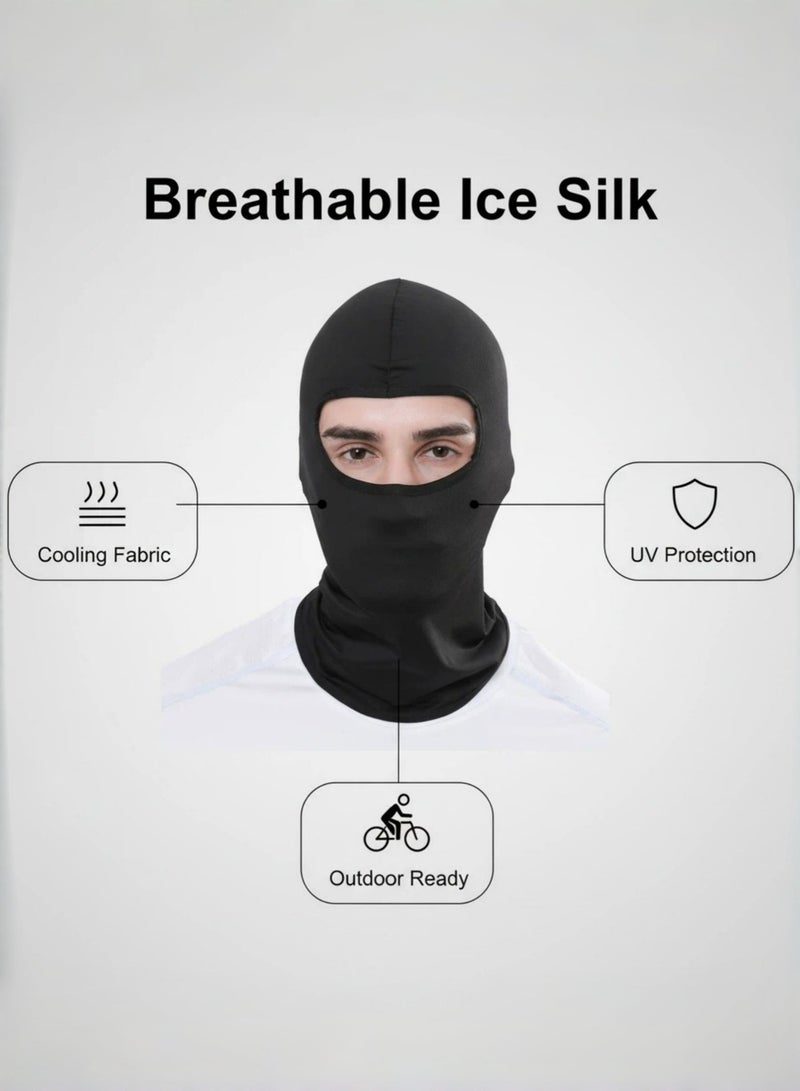 KUTONTECH Breathable Full Face Mask for Outdoor Sports, Ice-Silk Cycling Hood, Outdoor Sun Protection Hood, Lightweight Windproof & Dustproof Face Cover with UV Protection, Quick-Dry Breathable Fabric Face Shield for Cycling, Running & Hiking. - Image 5