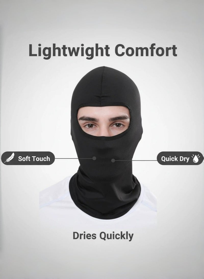 KUTONTECH Breathable Full Face Mask for Outdoor Sports, Ice-Silk Cycling Hood, Outdoor Sun Protection Hood, Lightweight Windproof & Dustproof Face Cover with UV Protection, Quick-Dry Breathable Fabric Face Shield for Cycling, Running & Hiking. - Image 4