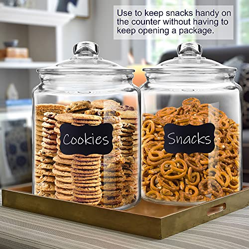 Daitouge 1.5 Gallon Glass Canister, 2 Pack Cookie Jar & Candy Jar with Airtight Lid, Heavy Duty Glass Canisters for Kitchen, Suitable for Flour, Sugar, Rice, Pasta, Beans, Laundry Room Storage - Image 2