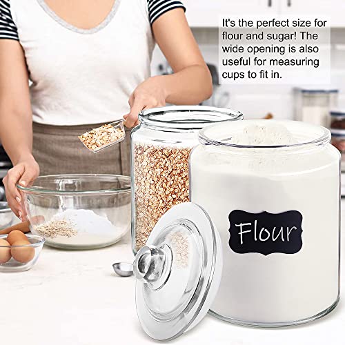 Daitouge 1.5 Gallon Glass Canister, 2 Pack Cookie Jar & Candy Jar with Airtight Lid, Heavy Duty Glass Canisters for Kitchen, Suitable for Flour, Sugar, Rice, Pasta, Beans, Laundry Room Storage - Image 5