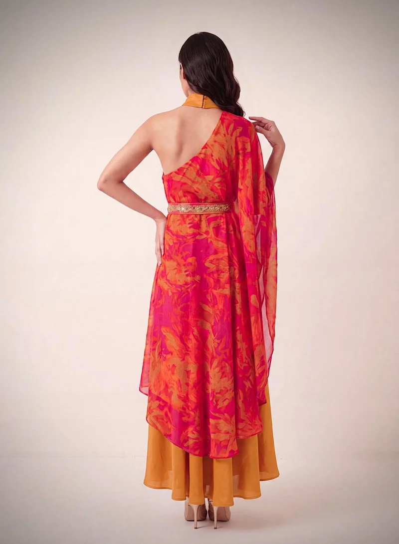 Ecstacy  One shoulder drape dress set for Women | Best Price UAE