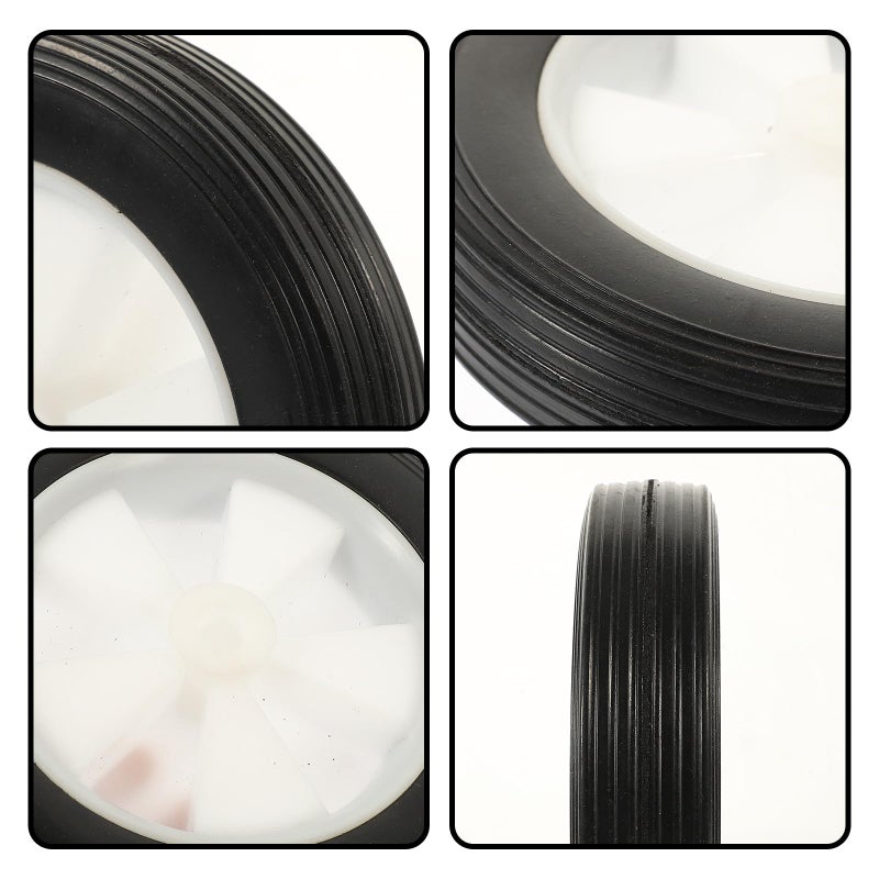 7 Inch Solid Rubber Replacement Wheels For Lawn Mower Garden Cart Grill Trolley - Image 4