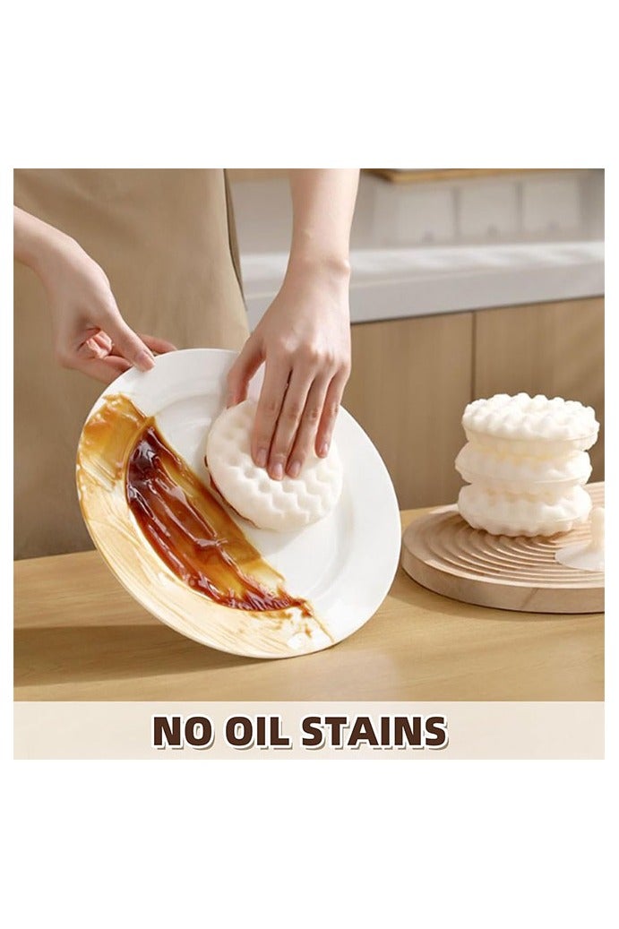 HOMESTAR 5Pcs Kitchen Sponges with 1Pcs Suction Cups Dual Sided Scrub Sponges for Dishes Non Scratch Natural Dishwashing Cleaning for Kitchen Bathroom Home Honeycomb Shape - Image 2