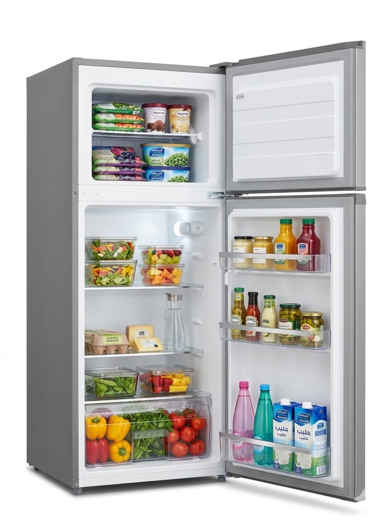 General Lines Two-door refrigerator - 7.2 cubic feet - 204L(R:166,F:41) - Silver - GLRM204DF - Image 5
