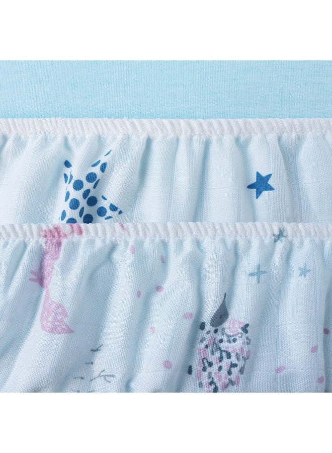 Biloban Muslin Bassinet Sheets Fit For Amke 3 In 1, Besrey, Bellababy, Evolur Stellar, Milliard, Tcbunny And Other Bedside Sleeper Bassinet - Star And Fox - 2 Pack  - Image 3