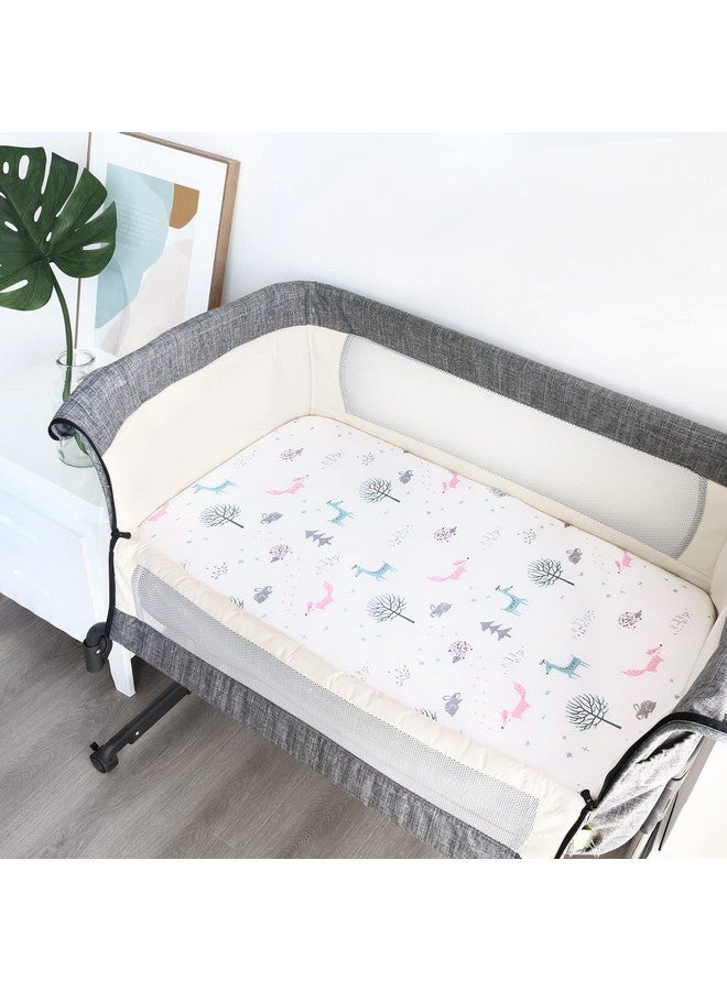 Biloban Muslin Bassinet Sheets Fit For Amke 3 In 1, Besrey, Bellababy, Evolur Stellar, Milliard, Tcbunny And Other Bedside Sleeper Bassinet - Star And Fox - 2 Pack  - Image 5