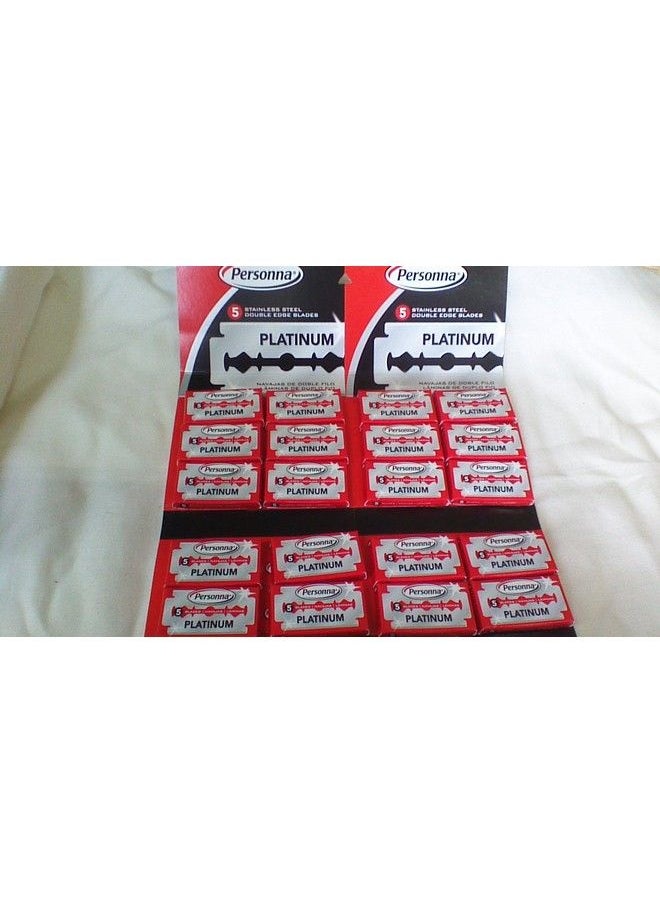 Personna - Platinum Red Chrome Double Edge Stainless Steel 100 Blades 20Bx - Image 1