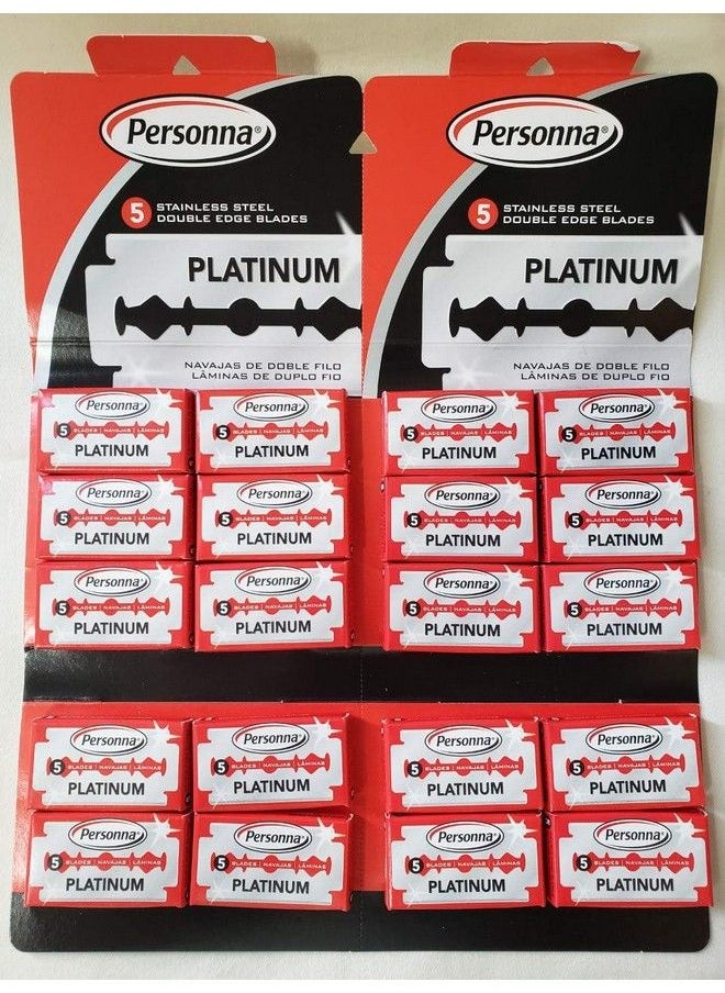 Personna - Platinum Red Chrome Double Edge Stainless Steel 100 Blades 20Bx - Image 1