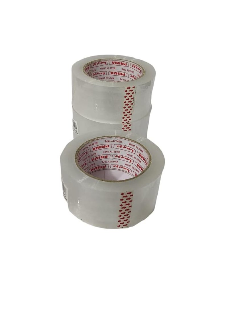 PRIMA Packing Tape Transparent Strong Adhesive 3 Pieces 48mm 100 Yards 92 Meter Long Each Piece  - Image 5