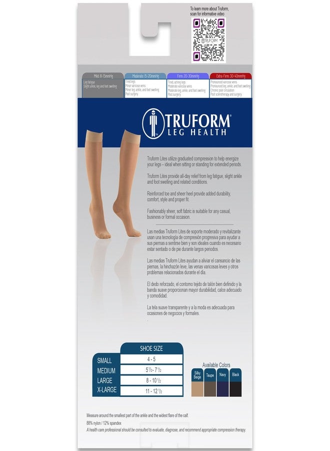 Truform Compression 8-15 mmHg Sheer Knee High Stockings Beige, Large, 2 Count (1763BG-L 2PK) - Image 4