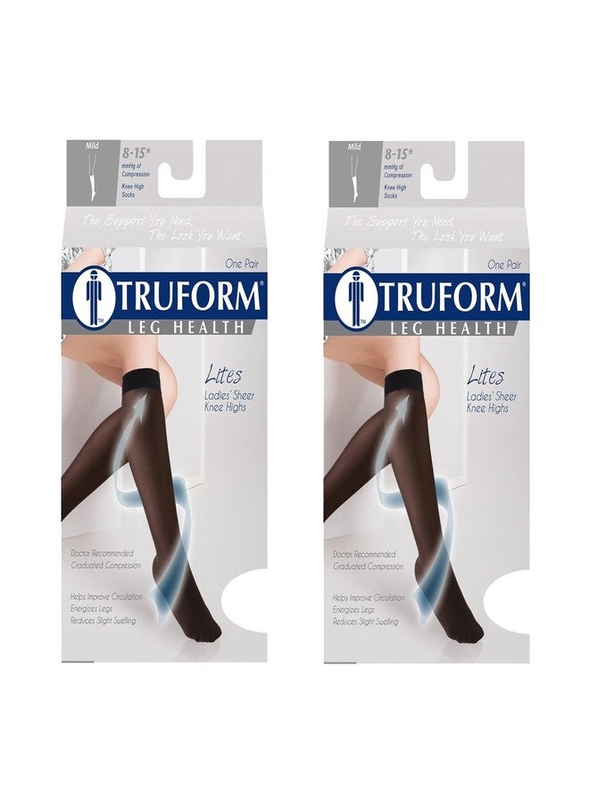 Truform Compression 8-15 mmHg Sheer Knee High Stockings Beige, Large, 2 Count (1763BG-L 2PK) - Image 3