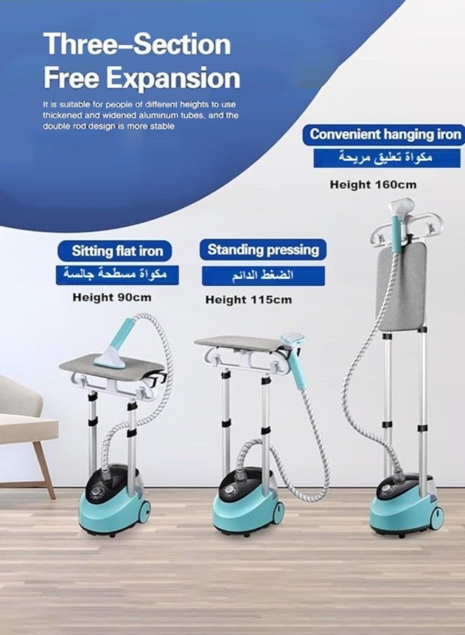 Arabest Standing Garment Steamer, 2000W Professional Steamer for Clothes 30S Fast Heat Up with 2Lwater Tank, Foldable Ironing Board,Suitable for Clothing Stores - Image 4