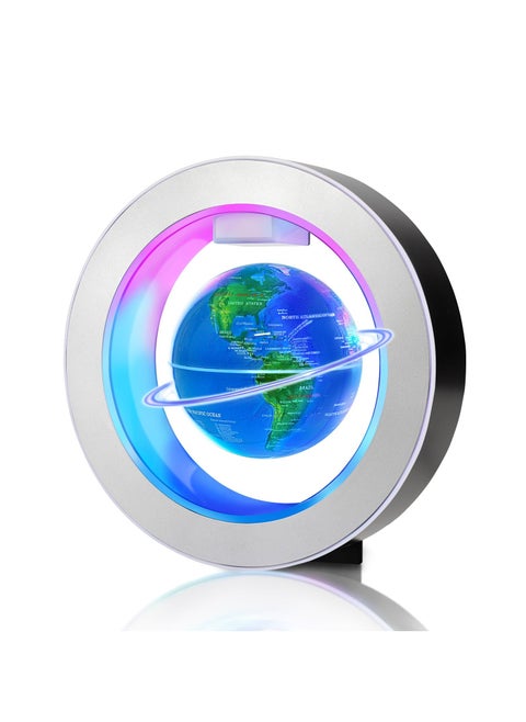 Floating Globe Magnetic Levitating Floating Globe Lamp, Multi-Color Changing Levitating Globe Magnetic Levitation Floating Globe World Map Educational Gifts, Cool Gadgets O Frame Floating Globe